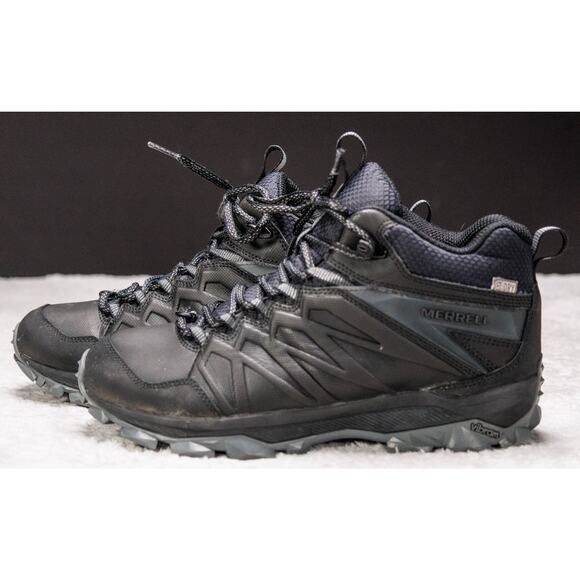 Merrell Thermo Freeze Black Waterproof Insulated Hiking Boots Mens Size 8 J42609 - Picture 9 of 16